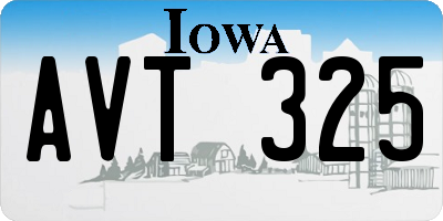 IA license plate AVT325