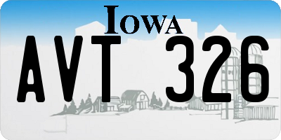 IA license plate AVT326