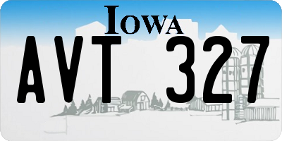 IA license plate AVT327