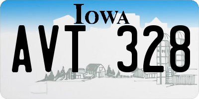 IA license plate AVT328