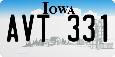 IA license plate AVT331