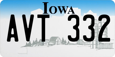 IA license plate AVT332