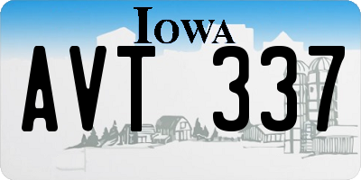IA license plate AVT337