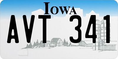 IA license plate AVT341