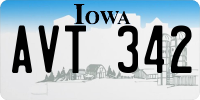 IA license plate AVT342