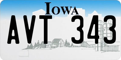 IA license plate AVT343