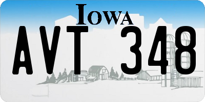 IA license plate AVT348