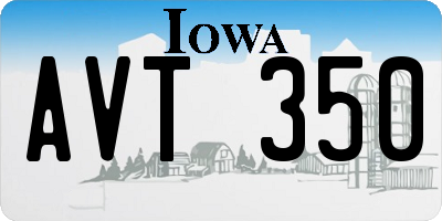 IA license plate AVT350