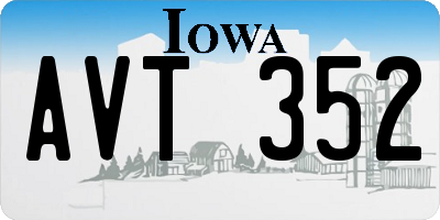 IA license plate AVT352