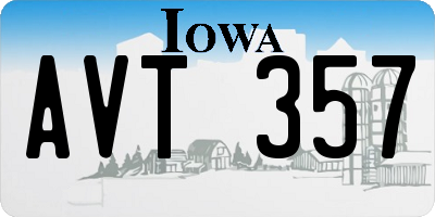 IA license plate AVT357