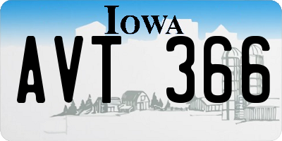 IA license plate AVT366