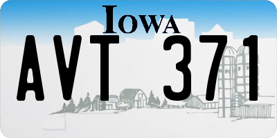 IA license plate AVT371