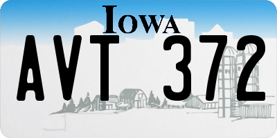 IA license plate AVT372