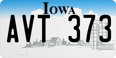 IA license plate AVT373
