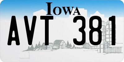 IA license plate AVT381