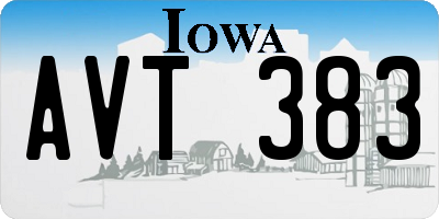 IA license plate AVT383