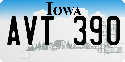 IA license plate AVT390