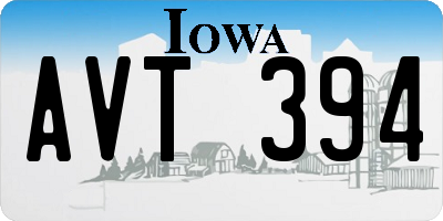 IA license plate AVT394