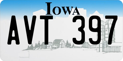 IA license plate AVT397