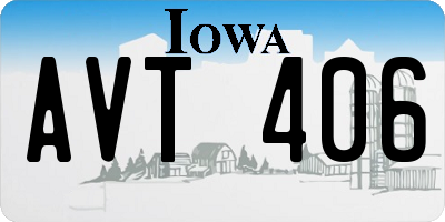 IA license plate AVT406