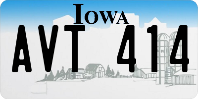 IA license plate AVT414