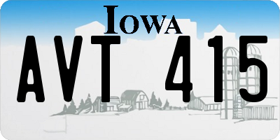 IA license plate AVT415