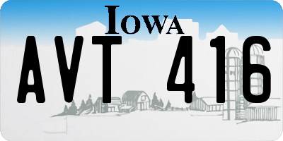 IA license plate AVT416