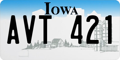 IA license plate AVT421