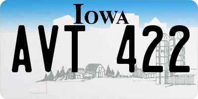 IA license plate AVT422
