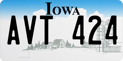 IA license plate AVT424