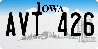 IA license plate AVT426