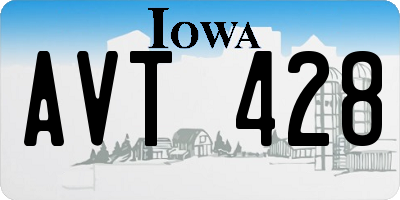 IA license plate AVT428