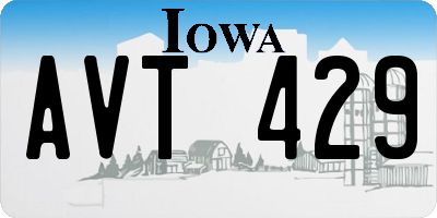 IA license plate AVT429