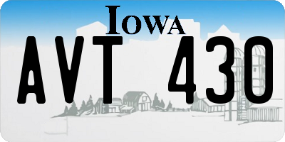 IA license plate AVT430
