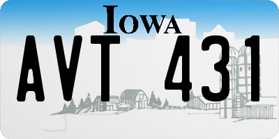 IA license plate AVT431