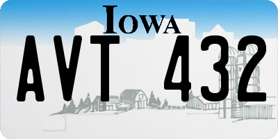 IA license plate AVT432