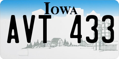 IA license plate AVT433