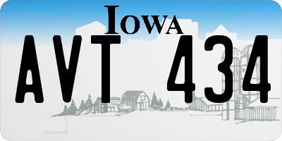IA license plate AVT434