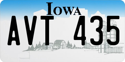IA license plate AVT435