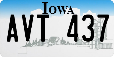 IA license plate AVT437