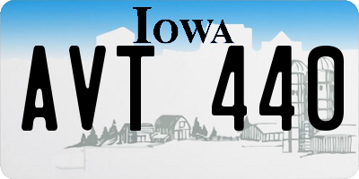 IA license plate AVT440