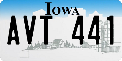 IA license plate AVT441