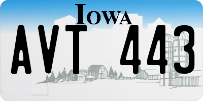 IA license plate AVT443