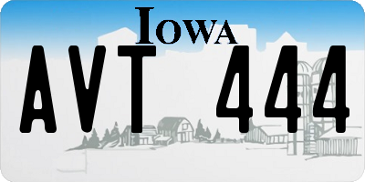 IA license plate AVT444