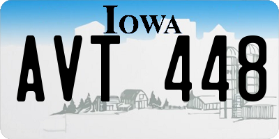 IA license plate AVT448
