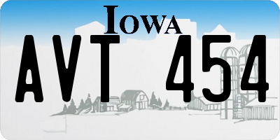 IA license plate AVT454