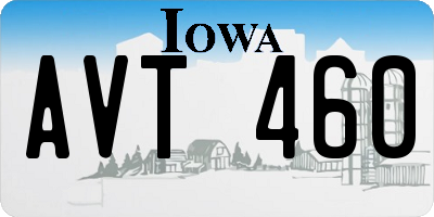 IA license plate AVT460