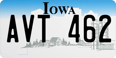 IA license plate AVT462