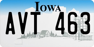 IA license plate AVT463