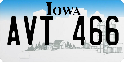 IA license plate AVT466